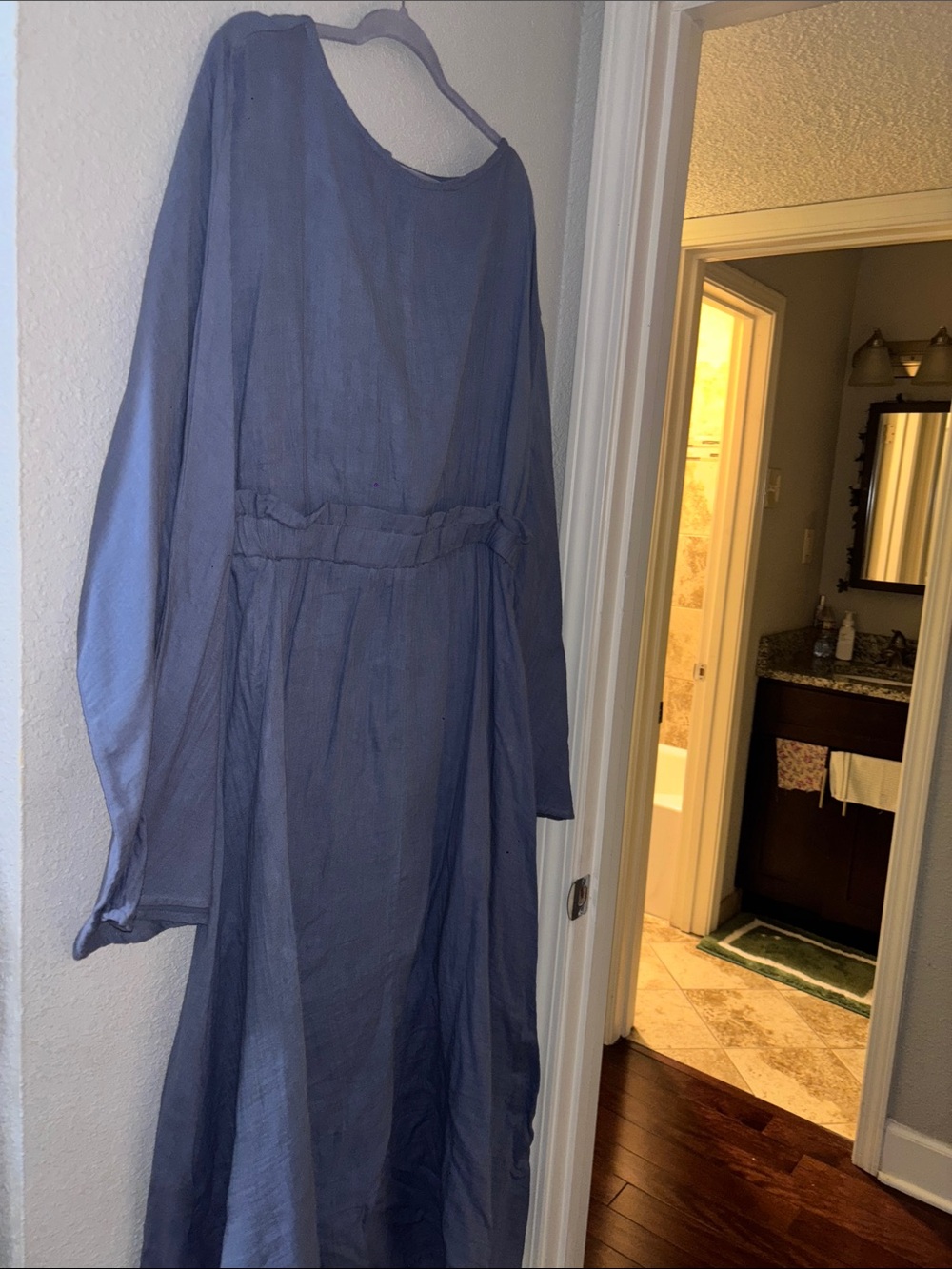 ASOS Flowing Blue Long-Sleeve Maxi Dress